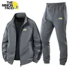Conjuntos Esportivos e de Lazer Primavera e Outono Comércio Exterior Masculino Respirável Simples Moderno Jaqueta Cardigan Tamanho Grande Conjunto de Duas Peças
