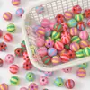 12mm Infantil e Fofo Cor Contrastante Redondo Contas de Melancia Listradas Contas Soltas DIY Joias Feitas à Mão Acessórios para Pulseira Material