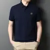 (Se admite la entrega en una sola pieza) Camiseta de manga corta para hombre de verano bordada talla grande polo shirt moderna de negocios Comercio exterior Al por mayor