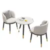 Mesa Pequeña y Sillas Doble Capa para Ocio en Balcón, Mesa de Centro y Sillas Sencillas Modernas de Moda, Juego de Tres Piezas de Una Mesa y Dos Sillas para Hotel