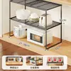 Prateleira para Micro-ondas de Cozinha Casa Rack de Armazenamento Multifuncional para Temperos Prateleira Camada Interna Expansível para Armário Sob a Pia