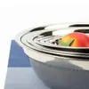 Recipiente Magnético de Acero Inoxidable Espesado para Sopa para Cocina Doméstica, Recipiente para Batir Huevos, Plato de Sopa para Comedor Comercial, Recipiente Multiespecificación para Lavar Verduras