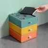 Caja de Almacenamiento de Escritorio Tipo Cajón Cosméticos Escritorio Dormitorio Estudiante Organizador de Papelería Estante de Almacenamiento de Escritorio Venta al por Mayor