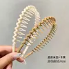Diadema de Mechón de Cabello para Mujer, Diadema Especial para Lavado Facial de Verano 2025 Nuevo Estilo con Dientes para Cabello Roto, Accesorios para el Cabello, Diadema con Pasador