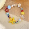 Pulsera de Cuerda Elástica con Estrella Verano Arcoíris Dopamina Pequeña Fresca Colorida Diseño de Nicho Dulce y Linda Joyería de Mano