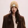 Gorro de Punto de Color Sólido Holgado para Mujer en Invierno, Moderno y a la Moda, Hace que la Cara Parezca Más Pequeña, Cálido y Protector de Orejas, Sombrero de Lana