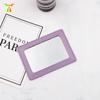 Espejo cosmético portátil de cuero PU resistente a caídas, irrompible, espejo pequeño de cuero PU, espejo de acero inoxidable personalizado, regalo promocional
