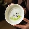 Maceta de panda tallada a mano de fábrica con soporte de cerámica estilo chino con burbujas secas, bandeja para té y frutas, doble propósito, individual