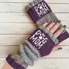 Guantes Personalizados para Otoño e Invierno, Guantes de Punto Cálidos y de Moda para Mujer, Moda Transfronteriza Guantes Bordados Patchwork Cálidos