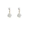 Aretes de Flor Gardenia Estilo Bosque Super Hada para Mujer Estilo Coreano Pequeños Frescos Aretes Camelia Nicho de Gama Alta Elegantes