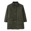 Pb&Za Comércio Exterior Roupas Femininas Jaqueta de Algodão Matelassê Diamante Quatro Cores com Gola de Veludo Cotelê Jaqueta Matelassê Diamante de Alta Densidade Casaco de Algodão