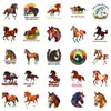 56 Pegatinas Coloridas de Caballos Salvajes Transfronterizas con Texto Motivacional para Diarios de Computadora, Pegatinas Decorativas de PP para Entusiastas de los Caballos
