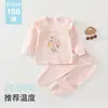 Estilo Outono e Inverno Roupas e Calças de Outono para Crianças Algodão Puro Classe A Roupas de Casa para Bebê Pijamas Conjunto de Roupa Íntima para Bebês Primavera e Outono
