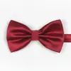 Pajarita Roja Negra Ropa Formal Pajarita para Hombre Padrino de Boda Novio Vino Boda Estilo Británico Coreano Pajarita