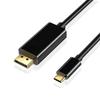 Adaptador Type-C para DP HDMI 1.8m conversor suporta 4K60Hz Cabo USB 3.1 para DP