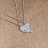 Joyería europea y americana de nuevo amor para mejores amigas, novias, buenas amigas, collar con colgante de costura, venta al por mayor de fábrica