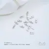 Estrella, luna, trébol de cuatro hojas, pez pequeño de cobre bañado en oro de 14K, cuentas espaciadoras, colgante redondo de garra, accesorios para joyería DIY hechos a mano