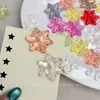 Cuentas Acrílicas Transparentes de Copo de Nieve Multicolor con Agujeros para Accesorios de Llavero DIY y Cuentas Sueltas