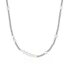 P0667-NK06 joyería de comercio exterior al por mayor moda hip hop collar de acero titanio perla