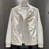 Jaqueta casual de alta qualidade para trabalho masculino, novo estilo outono 2026, gola alta, parka casual estilosa