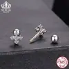 Pendientes Aifula de Moissanita con Forma de Cruz Starlight, Pendientes Versátiles y Brillantes, Plata de Ley S925 Chapada en Platino, Pendientes Elegantes