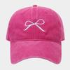Comercio electrónico transfronterizo venta caliente gorra de béisbol con visera suave bordada con lazo desgastado moda versátil para mujer