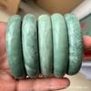 Pulseira Feminina de Jade Verde Natural de Guizhou com Padrão Floral Verde Claro, Joias de Jade, Cerâmica de Jade, Jadeíte, Jade de Xiuyan