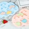 Fábrica de moldes para hornear de bricolaje Zhongcheng, moldes para pasteles con forma de nube de arcoíris y gotas de lluvia, moldes para hornear chocolate