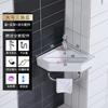 Lavabo de pared, mueble de baño, lavabo combinado, pequeño apartamento, lavabo triangular, balcón, cerámica, simple, de pared, de esquina