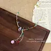 Collar de cuentas geométricas de colores dopamina nuevo de primavera y verano, cadena de clavícula dulce y juvenil de alto valor de nicho para mujer