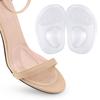 Nueva almohadilla de gel transparente para la parte delantera de la palma del pie para mujer, con lazo, descompresión, anti-invisible, media talla, antideslizante, engrosada, suave, con adhesivo