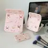 Espejo plegable de oso de dibujos animados, espejo de tocador para dormitorio de estudiante, espejo de escritorio con estampado de muñeca, espejo de maquillaje portátil para uso doméstico, para mujeres