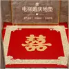 Alfombra gruesa festiva roja para elevador, lavable, para bodas, recién casados, uso comercial, alfombra de suelo de hotel, resistente a la suciedad y al desgaste