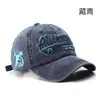 Letras de Primavera y Otoño cartas lavadas cartas viejas gorra con visera bordada moda personalidad masculina Calle Sombrero de béisbol a prueba de sol para mujer estilo coreano