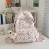 Nova mochila feminina estilosa, doce e artística, fofa, mochila de viagem leve para estudantes do ensino fundamental