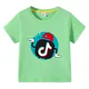 2026 Nova Roupa Infantil Verão Camiseta de Manga Curta para Meninos e Meninas Camiseta Básica Transfronteiriça Camiseta de Meia Manga para Bebês Top Infantil