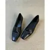 Versão em Pele de Cordeiro~Couro Genuíno Emagrecedor Versátil para o Trabalho Mocassins Femininos Bico Quadrado Francês Slip-on Elegantes Sapatos Pequenos de Couro Flats