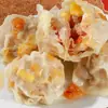 Pastéis Chineses Steamed Dumplings de Chaoshan Artesanais Personalizados com Massa Fina, Pastéis Convenientes para Café da Manhã com Alho-Poró e Camarão Fresco, Pastéis Instantâneos Semi-Prontos, Wontons para Atacado