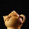 Mango de Canasta de Pescado de Tuiya Taihang, Pieza de Mano, Artefacto de Mahjong, Mango que Levanta Cejas, Adorno de Mascota de Té de Madera Maciza