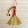 Ensino Médio e Vestibular Vassoura de Ouro Caneta de Ouro Pingente Estilo Chinês Estilo Antigo Cheongsam Ventilador de Paz e Alegria Pingente de Borla para Pendurar no Carro