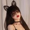 Corea del Sur encaje antifaz horquilla diadema orejas de conejo lindas diadema orejas de gato celebridad de internet COS foto maquillaje tocado