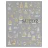 Adesivos de Nail Art de Natal de Inverno 2026 Árvore de Natal Dourada Rena Floco de Neve Laço Acessórios de Nail Art DIY Adesivos
