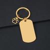Chaveiro de garra de cachorro oco, metal transfronteiriço, coração, impressão a laser, material em branco, presente de feriado, letras, chaveiro