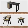 Nueva Mesa de Té para Balcón Estilo Chino con Bandeja de Té de Piedra Almacenamiento de Tetera Soporte para Té Mesa Pequeña para el Hogar Madera Maciza Mesa Simple para Preparar Té
