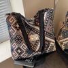 Bolso de Estilo Étnico de Gran Capacidad para Mujer 2024 Bolso de Lona para el Hombro para Mujer Bolso de Hombro Versátil para Estudiantes Universitarias