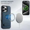 Adecuado para iPhone18Promax Carga Inalámbrica Magsafe Funda de Cuero para Teléfono Móvil Soporte para Coche Cubierta Protectora Magnética