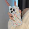 Soporte de espejo de flores de pantalla completa lPhone15promax orejas de gato lindas Huawei nuevo modelo 14promax