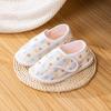 Zapatos Posparto con Hebilla para Primavera y Otoño, Pantuflas de Algodón para Casa con Dibujos, Trasero Cerrado, Antideslizantes, Transpirables, Zapatos de Algodón Puro para Maternidad para Todas las Estaciones