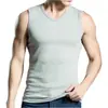 Camiseta regata masculina 40 fios de algodão penteado, Roupa íntima 100% algodão, Camiseta de baixo esportiva, Roupa íntima 100% algodão, Camiseta de alças largas para base, Primavera e Verão