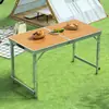 Mesa de Exterior Portátil Liga de Alumínio Dobrável Mesa de Jantar Dobrável Mesas e Cadeiras Piquenique Mesa Pequena Mesa de Feira Redonda Metabo